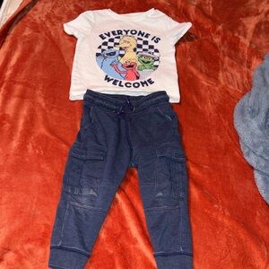 Kids Navy Blue Jogger Pants